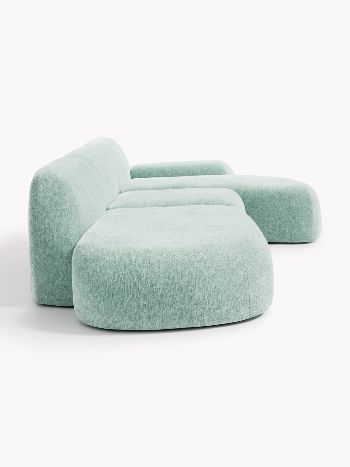 Wolke Modular Corner Sofa (4-seater) with Chaise Longue — Dove Grey