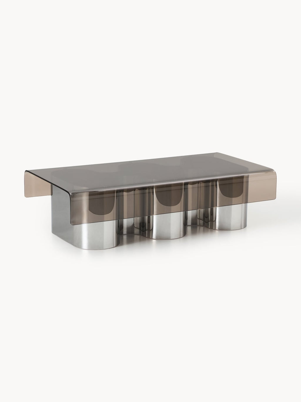 Jouri Coffee Table with Glass Top — Taupe
