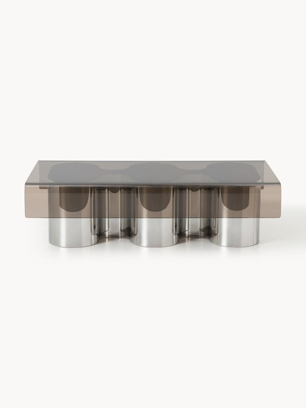 Jouri Coffee Table with Glass Top — Taupe