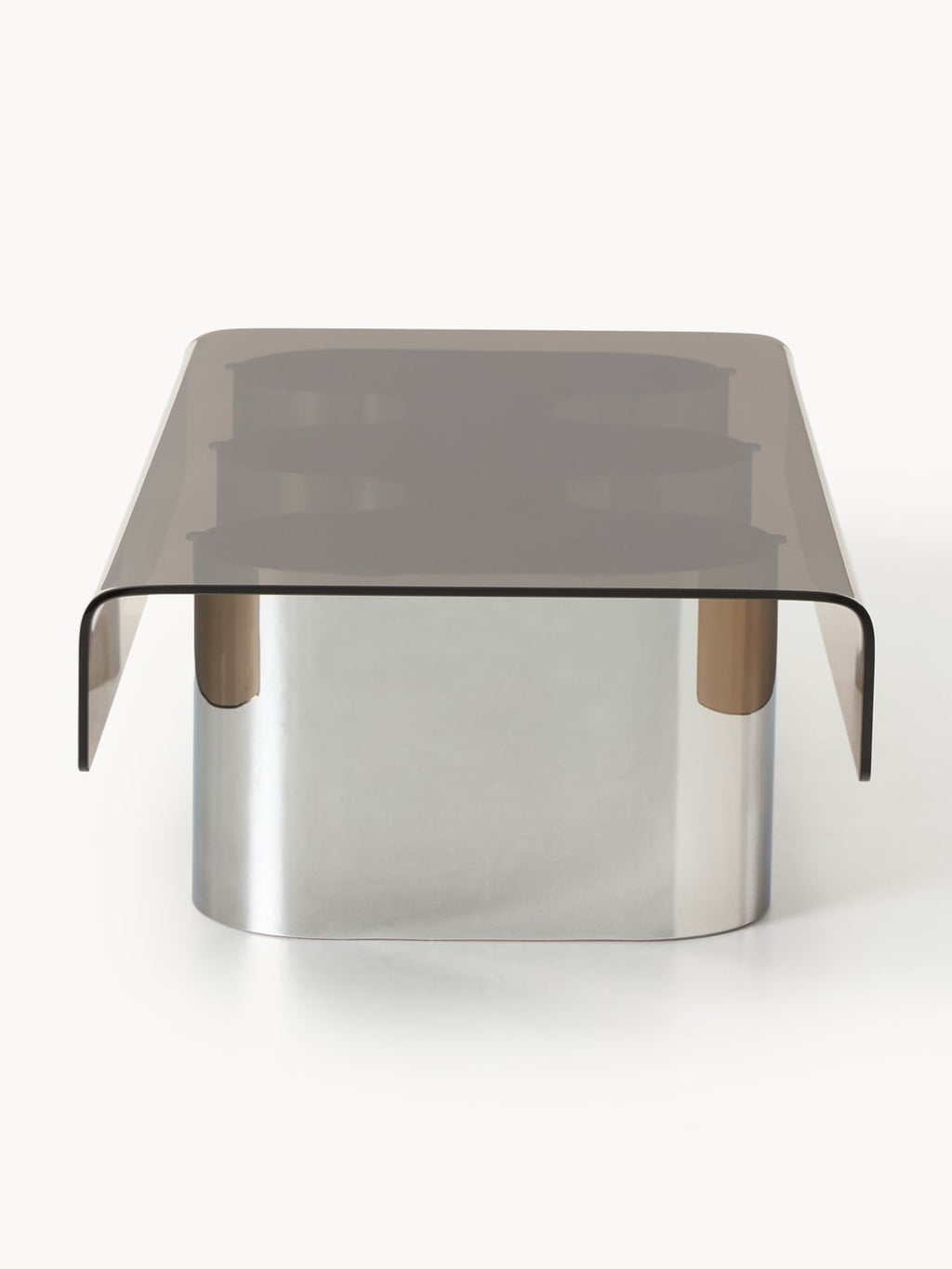 Jouri Coffee Table with Glass Top — Taupe
