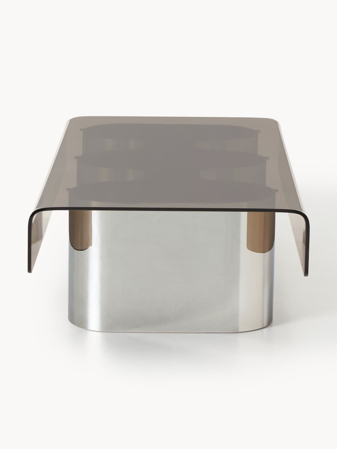 Jouri Coffee Table with Glass Top — Taupe