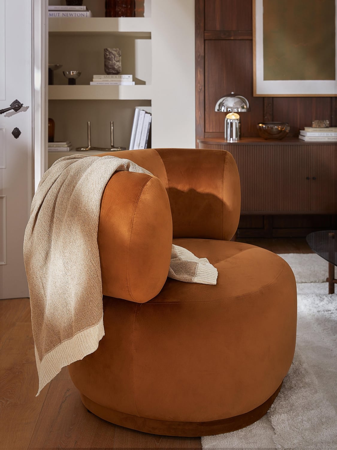 Cori Velvet-Armchair