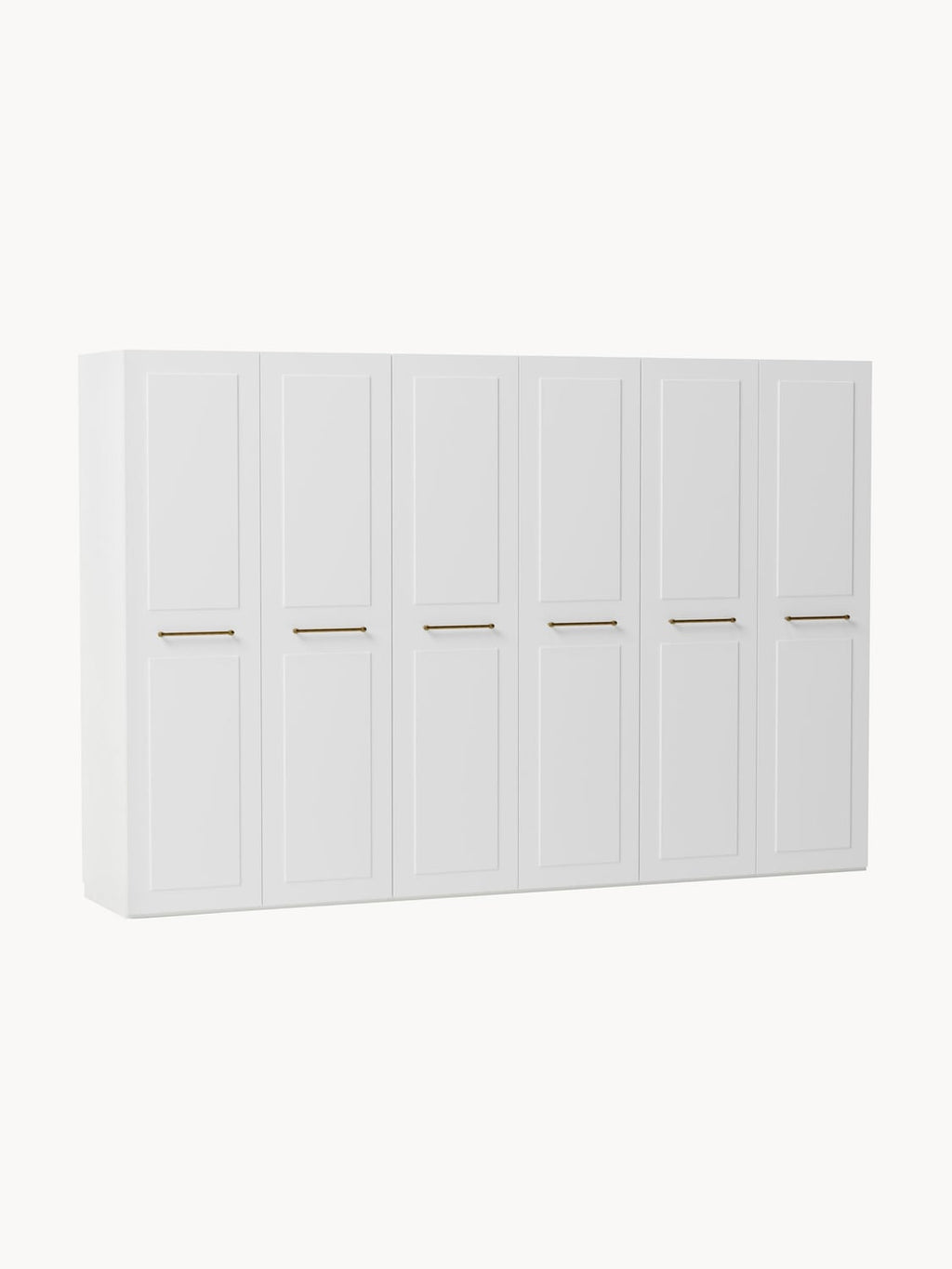 Charlotte Modular Hinged-Door Wardrobe, 100 cm Width, in various sizes — Ivory