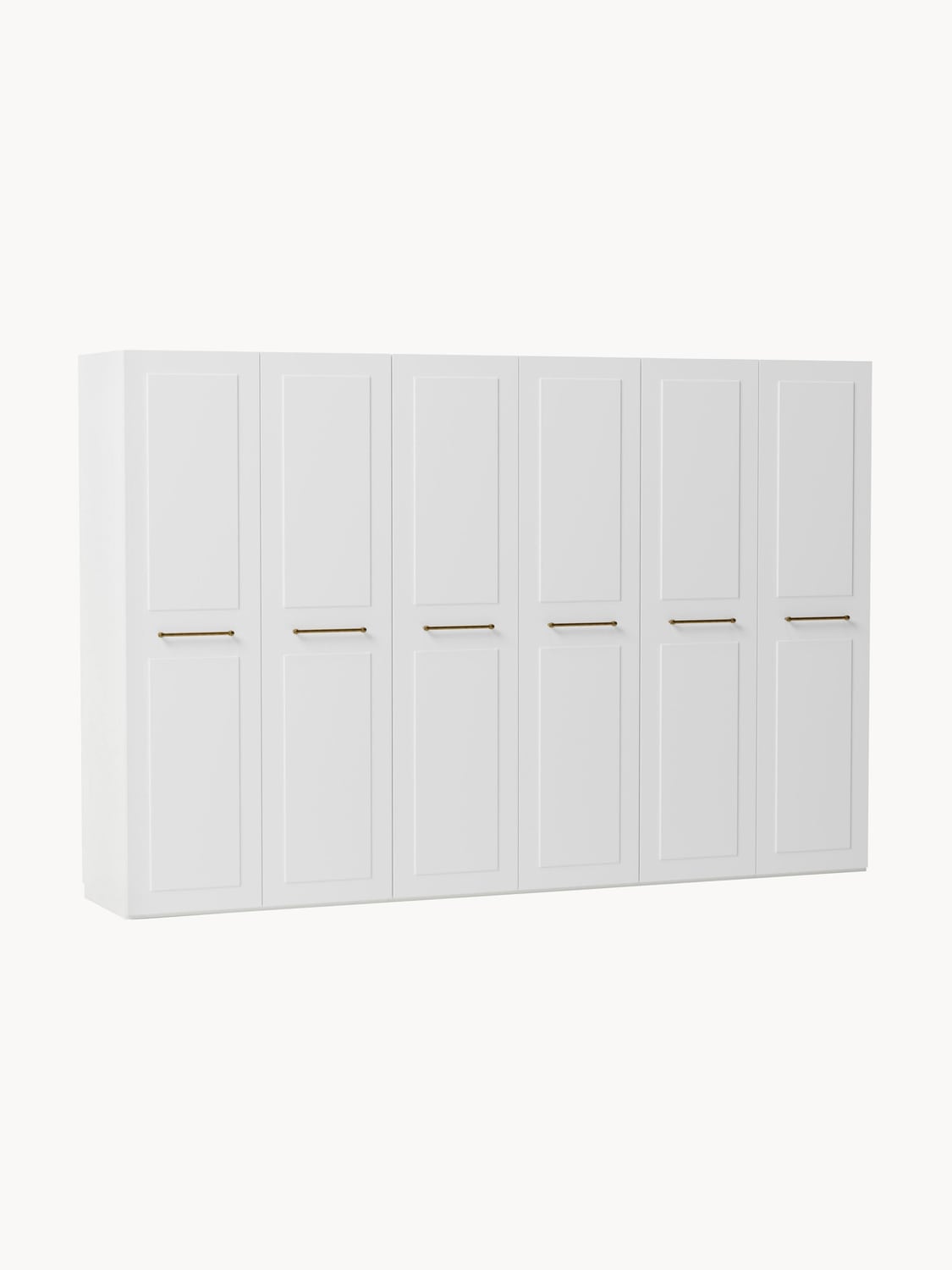 Charlotte Modular Hinged-Door Wardrobe, 100 cm Width, in various sizes — Ivory