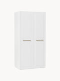 Charlotte Modular Hinged-Door Wardrobe, 100 cm Width, in various sizes — Cream