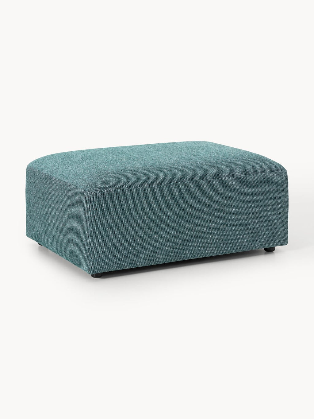 Melva Sofa Ottoman, B 99 x T 72 cm — Teal