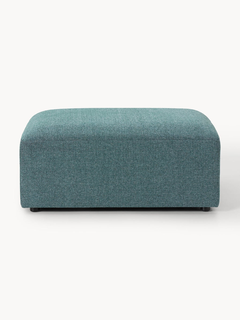 Melva Sofa Ottoman, B 99 x T 72 cm — Teal