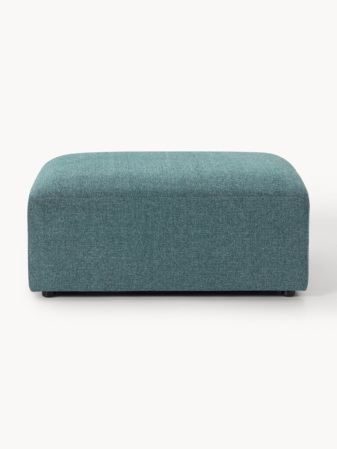Melva Sofa Ottoman, B 99 x T 72 cm — Teal