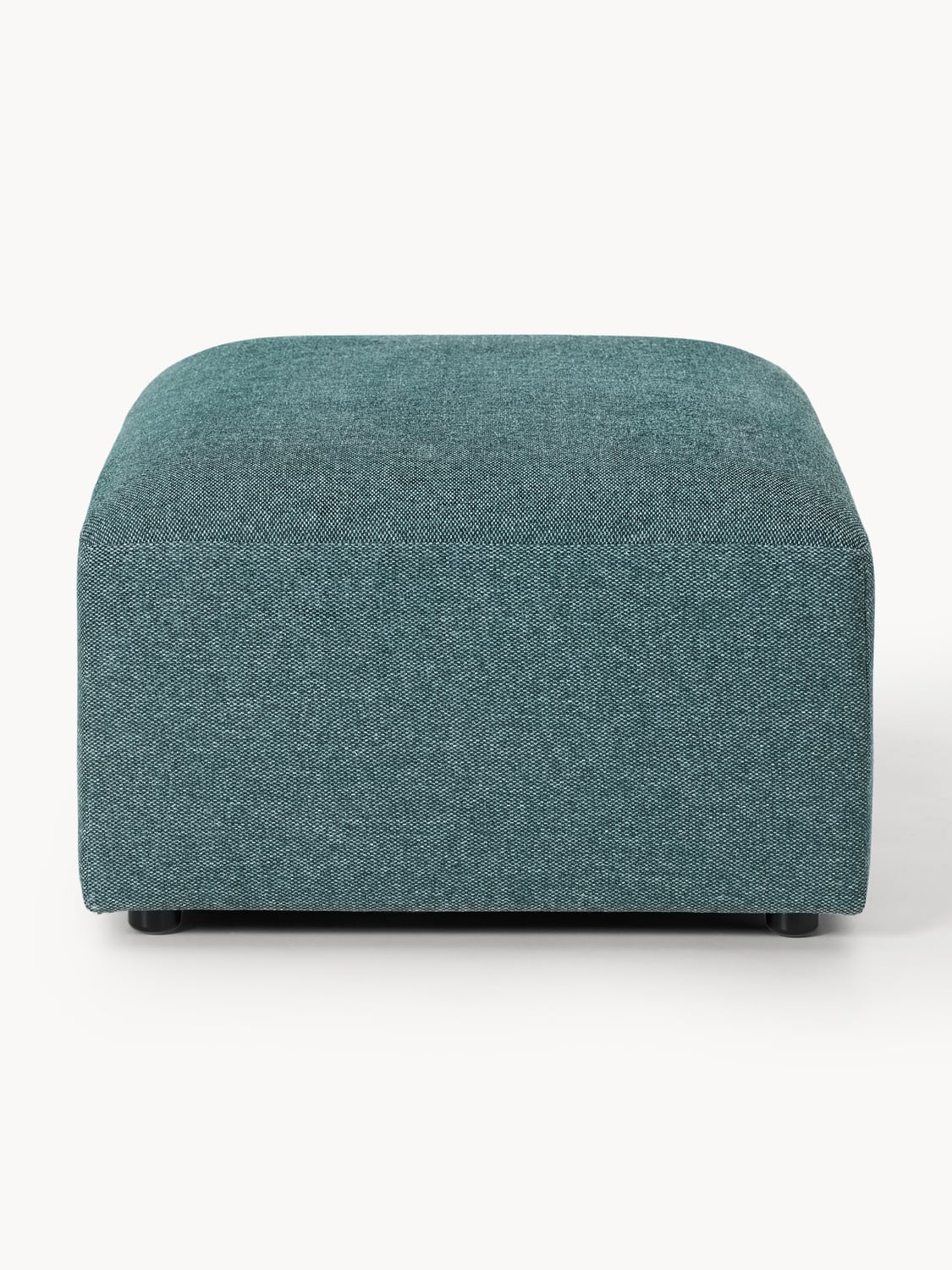 Melva Sofa Ottoman, B 99 x T 72 cm — Teal