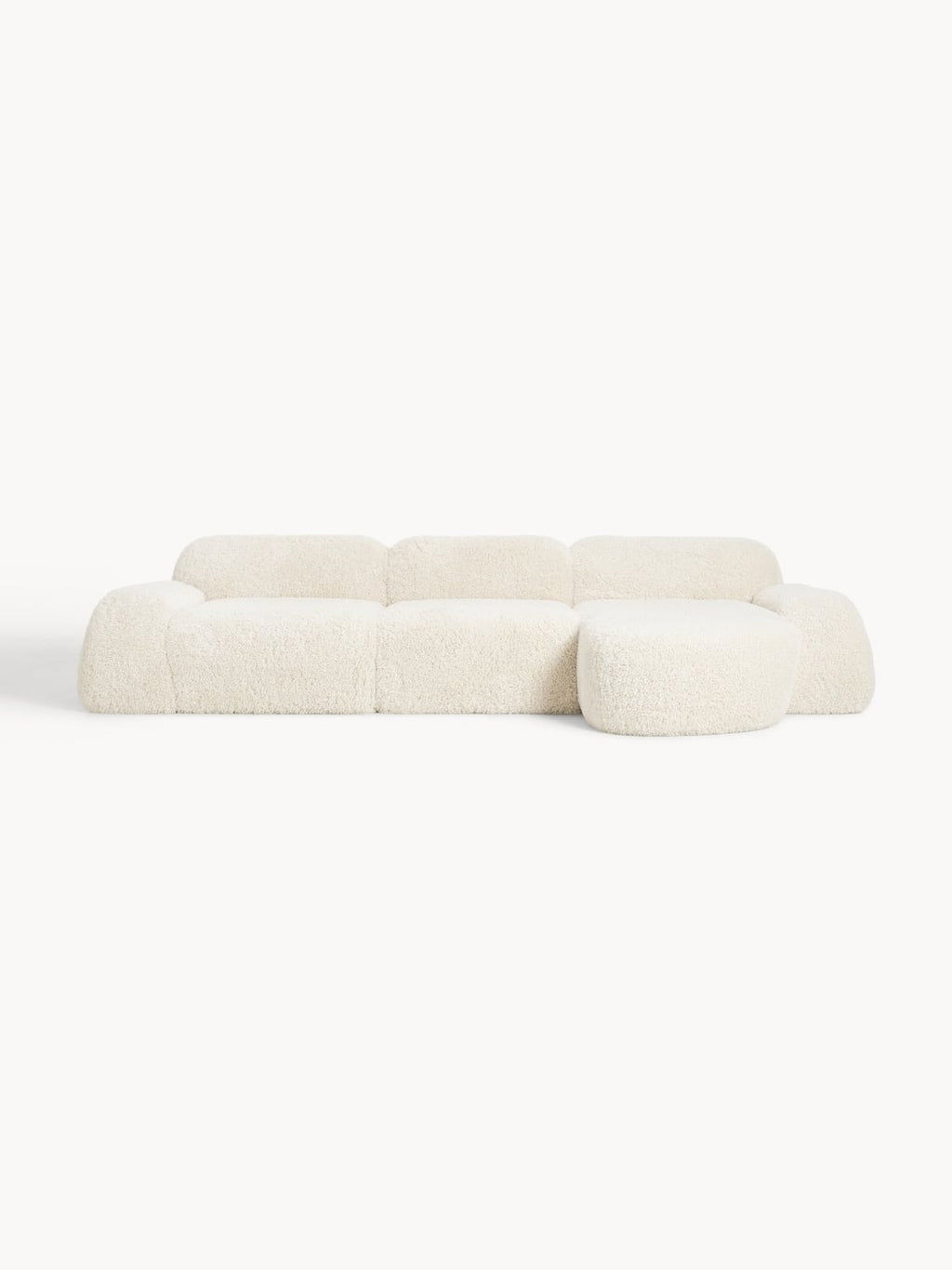 Wolke Modular Teddy-Corner Sofa (4-seater) — Off-White