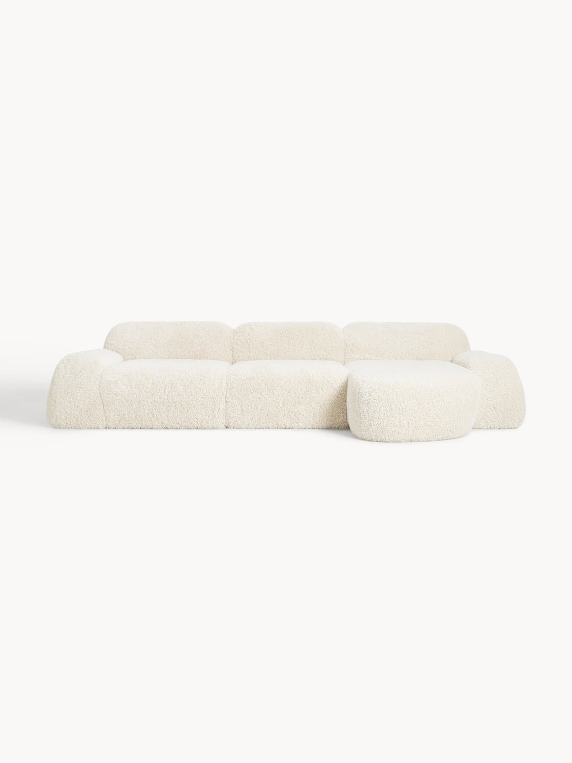Wolke Modular Teddy-Corner Sofa (4-seater) — Off-White