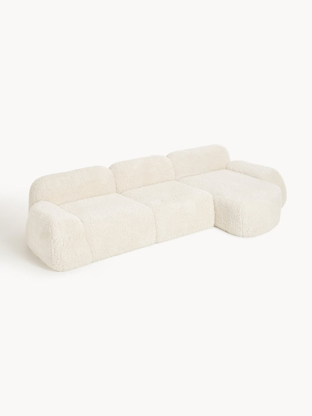 Wolke Modular Teddy-Corner Sofa (4-seater) — Off-White