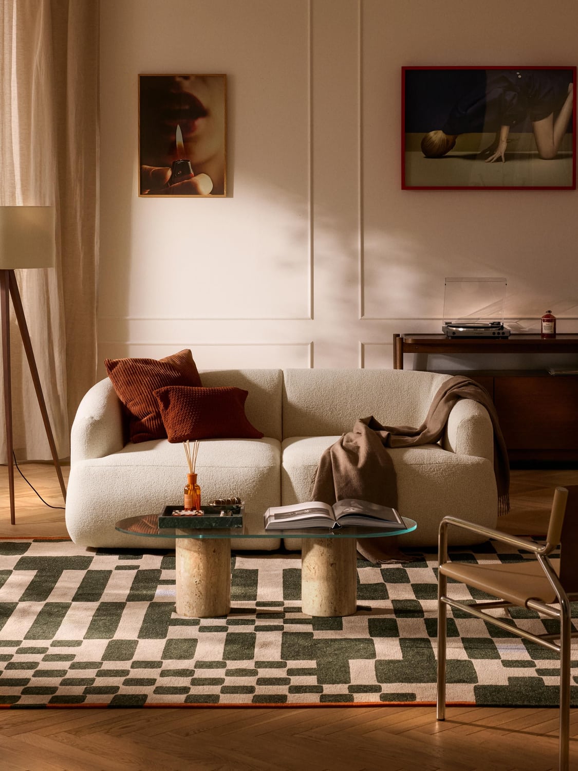 Sofia Modular Bouclé Sofa (2-seater) — Ivory
