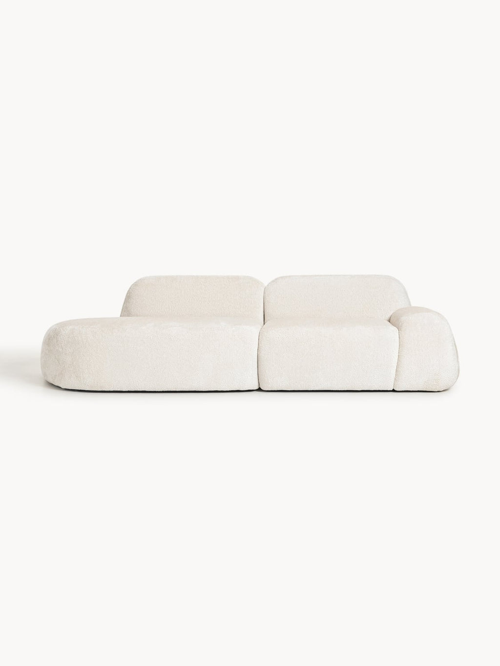 Wolke Modular Teddy Bouclé-Chaise (3-seater) — Off-White