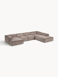 Lennon Modular XL Sofa in Corduroy — Warm Grey