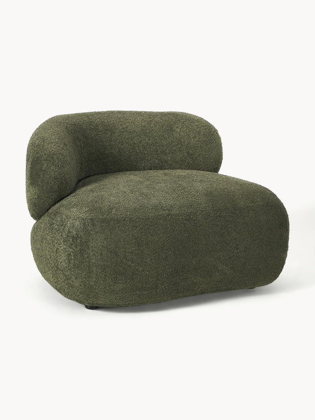 Alba Lounge Chair in Teddy Bouclé — Anthracite