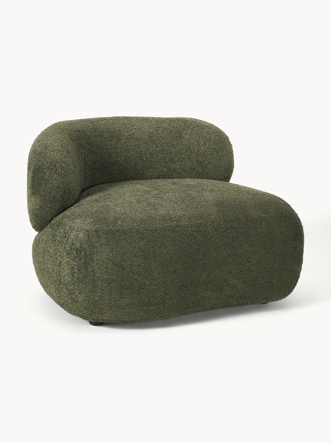 Alba Lounge Chair in Teddy Bouclé — Anthracite