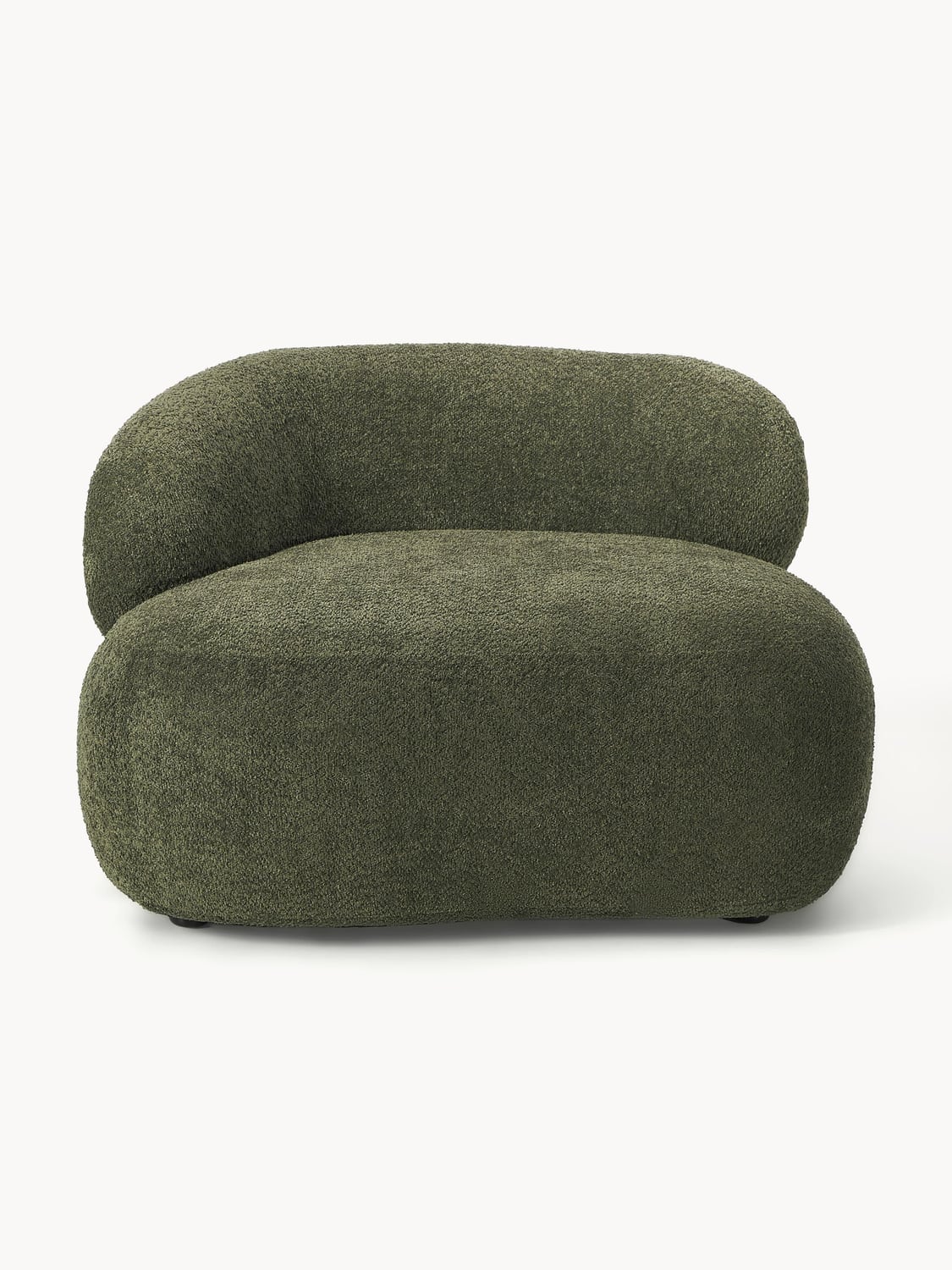 Alba Lounge Chair in Teddy Bouclé — Anthracite