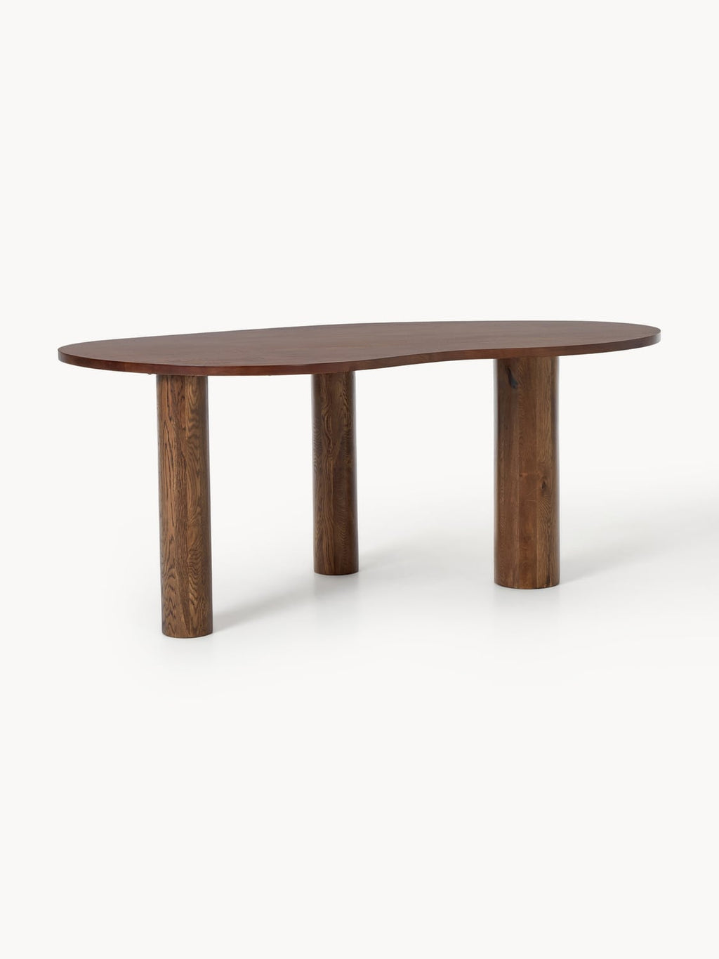 Naruto Dining Table in Oak in Organic Form, in various sizes — Warm Grey