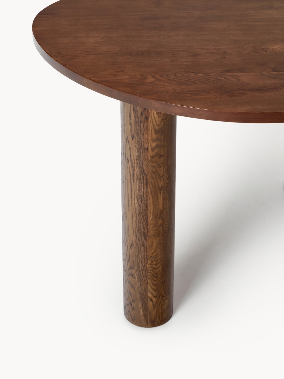 Naruto Dining Table in Oak in Organic Form, in various sizes — Warm Grey