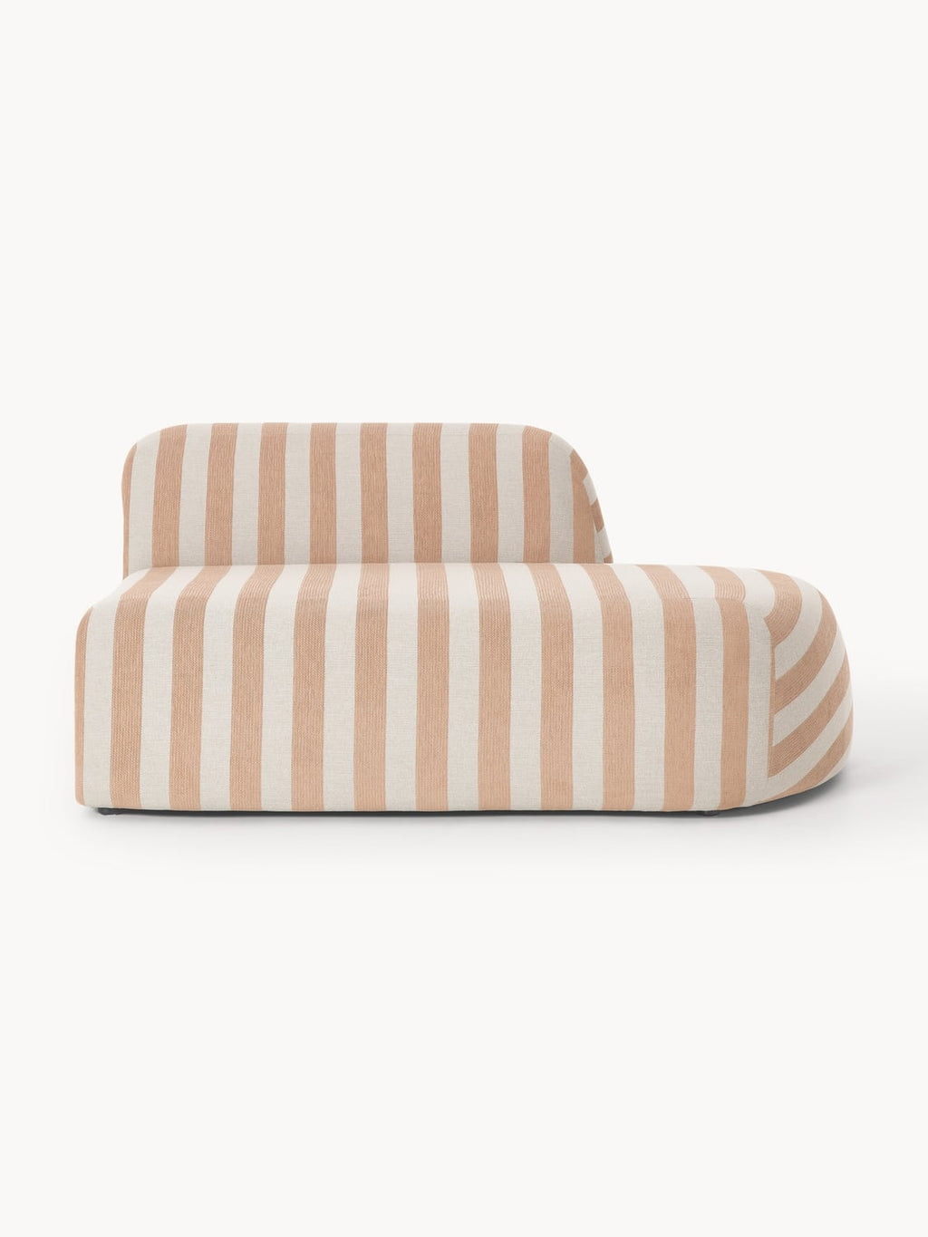 Wolke Striped Chaise-Module — Beige