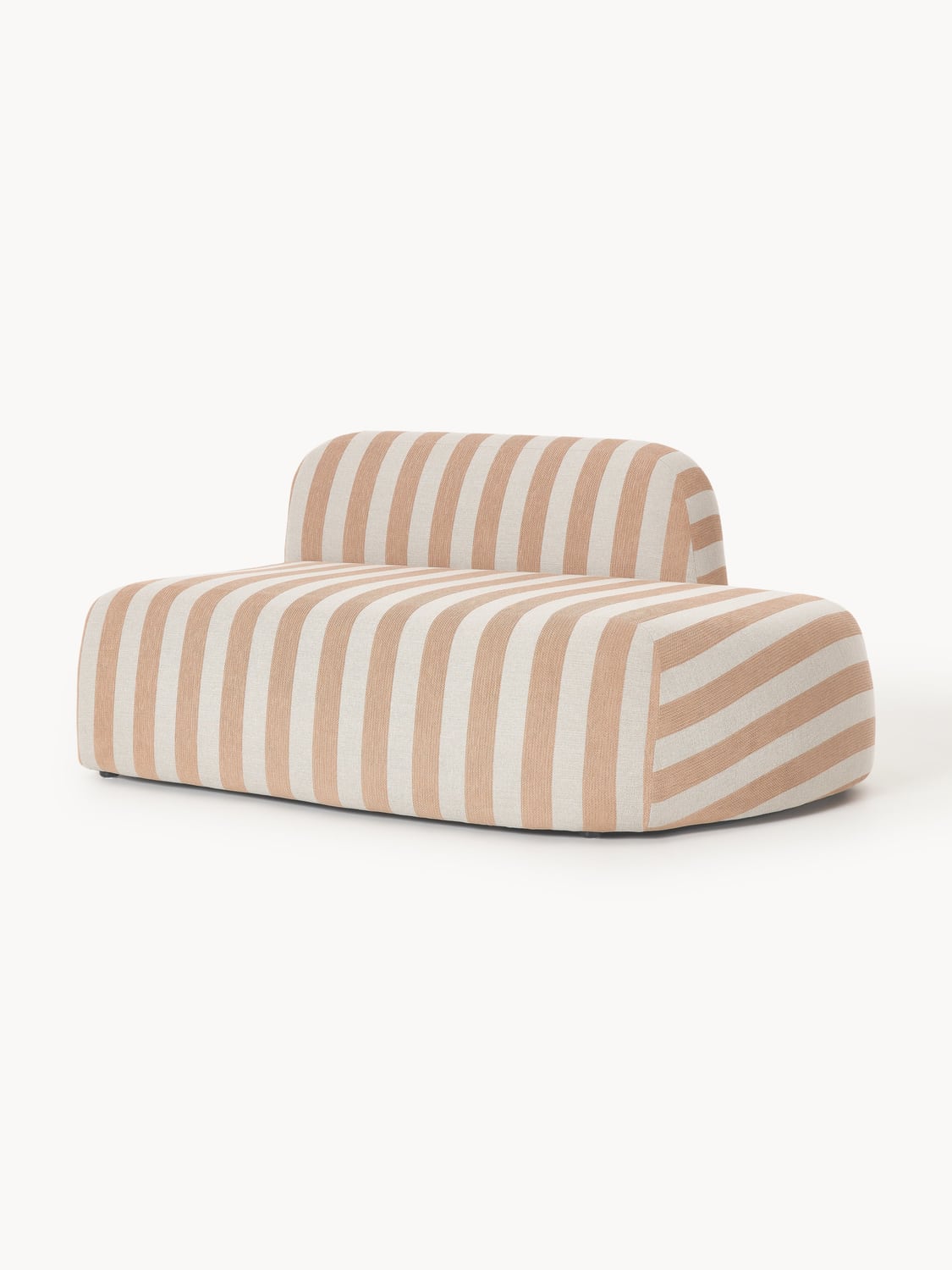 Wolke Striped Chaise-Module — Beige