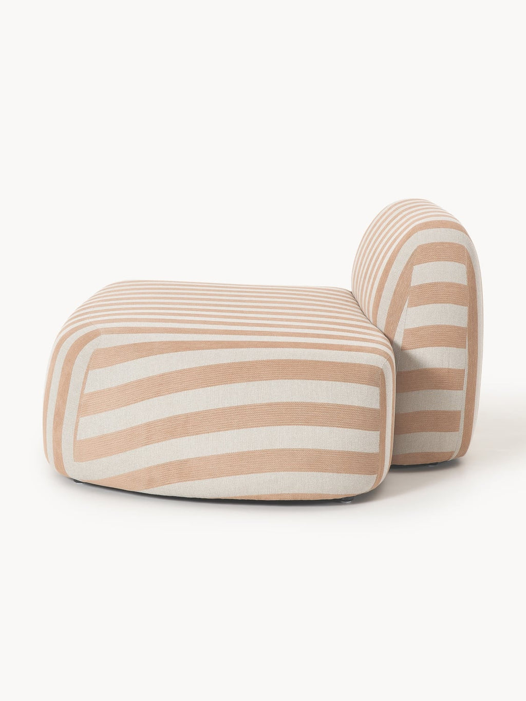 Wolke Striped Chaise-Module — Beige