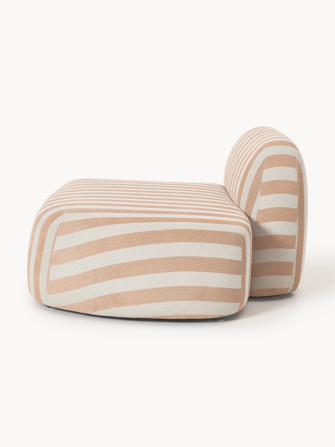 Wolke Striped Chaise-Module — Beige