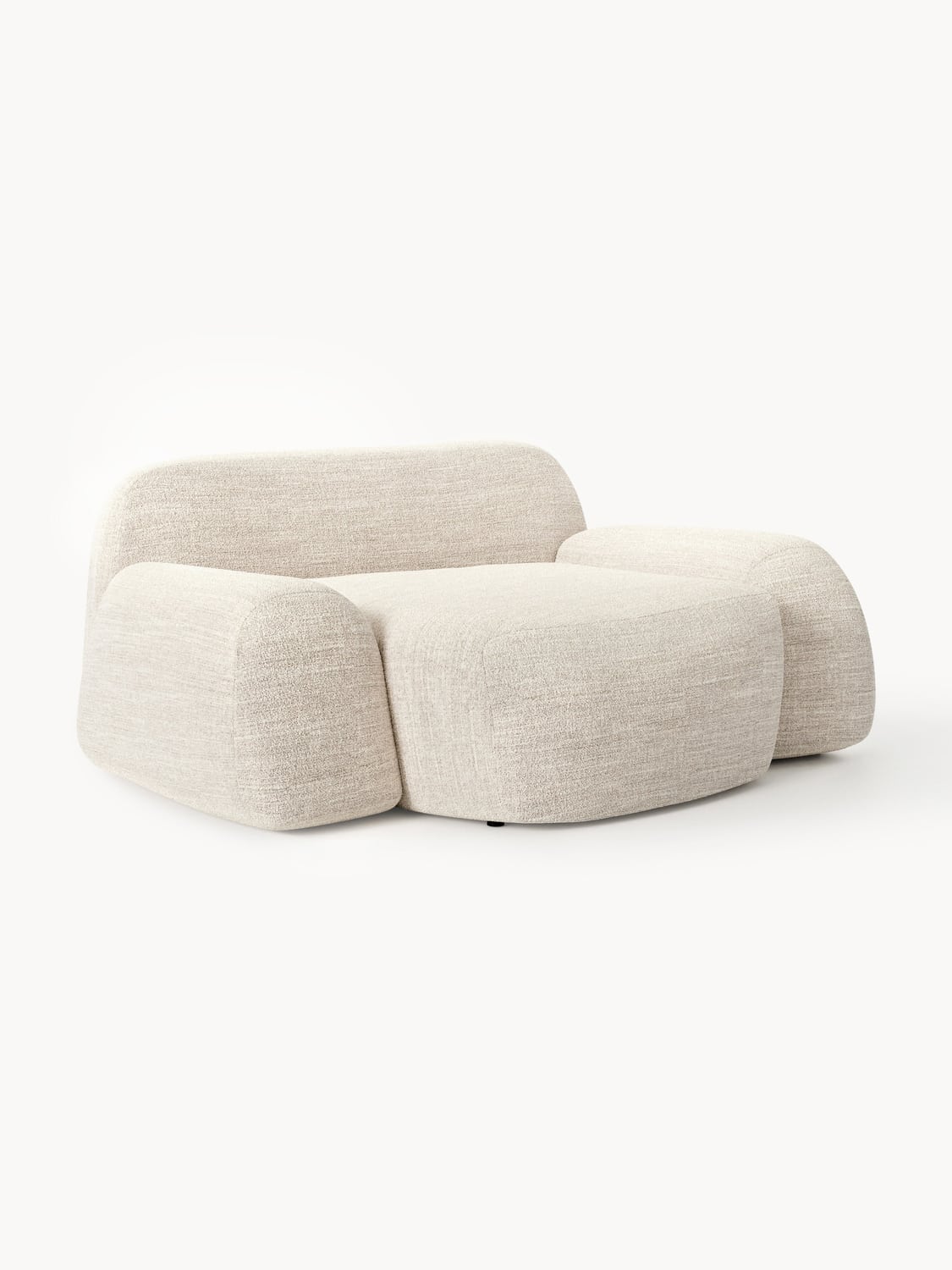 Wolke Bouclé-XL-Lounge Chair — Light Grey