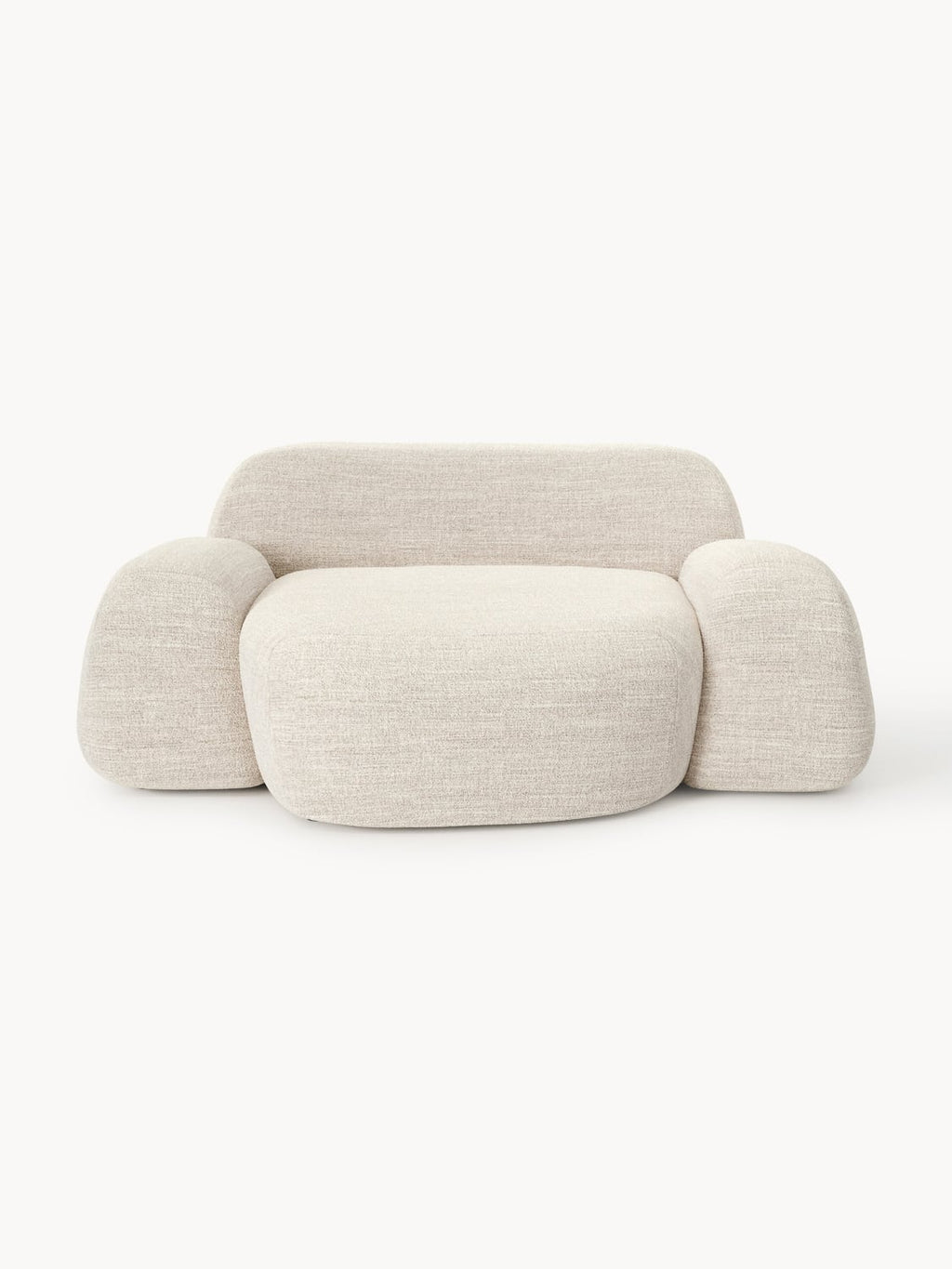 Wolke Bouclé-XL-Lounge Chair — Light Grey