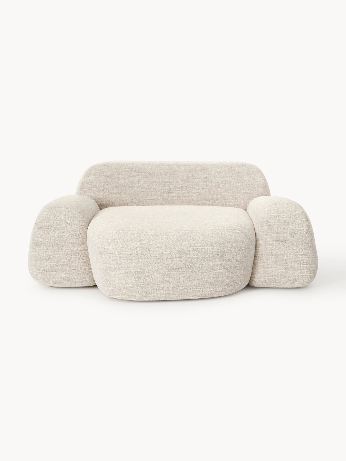 Wolke Bouclé-XL-Lounge Chair — Light Grey