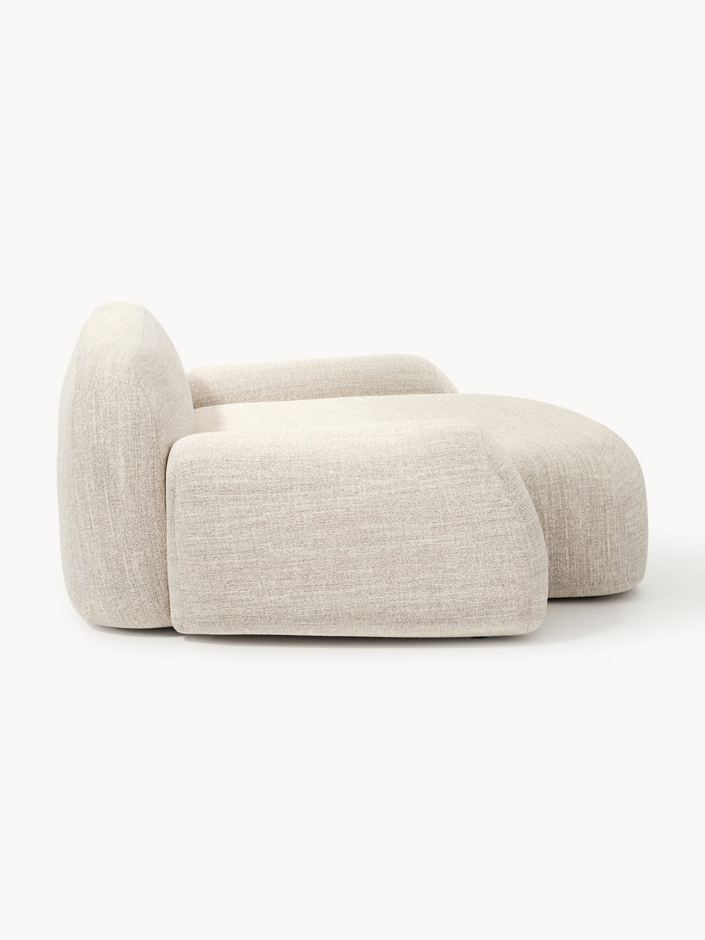 Wolke Bouclé-XL-Lounge Chair — Light Grey