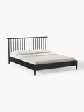Windsor Wooden Bed with Headboard in Pine — Lilac