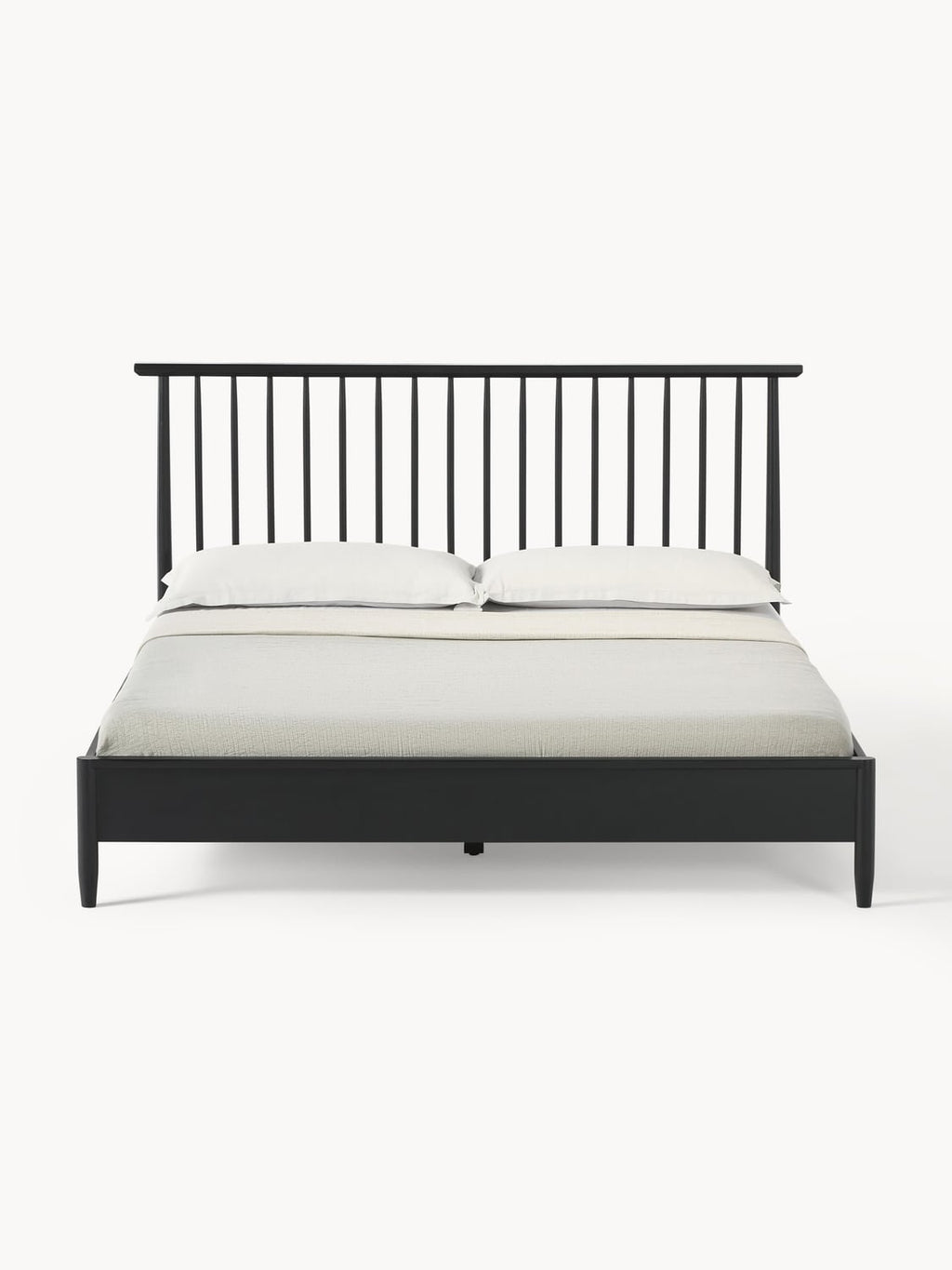 Windsor Wooden Bed with Headboard in Pine — Lilac