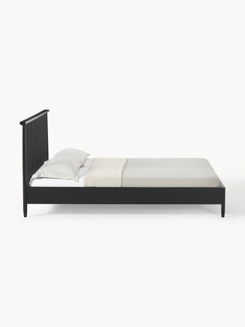 Windsor Wooden Bed with Headboard in Pine — Lilac