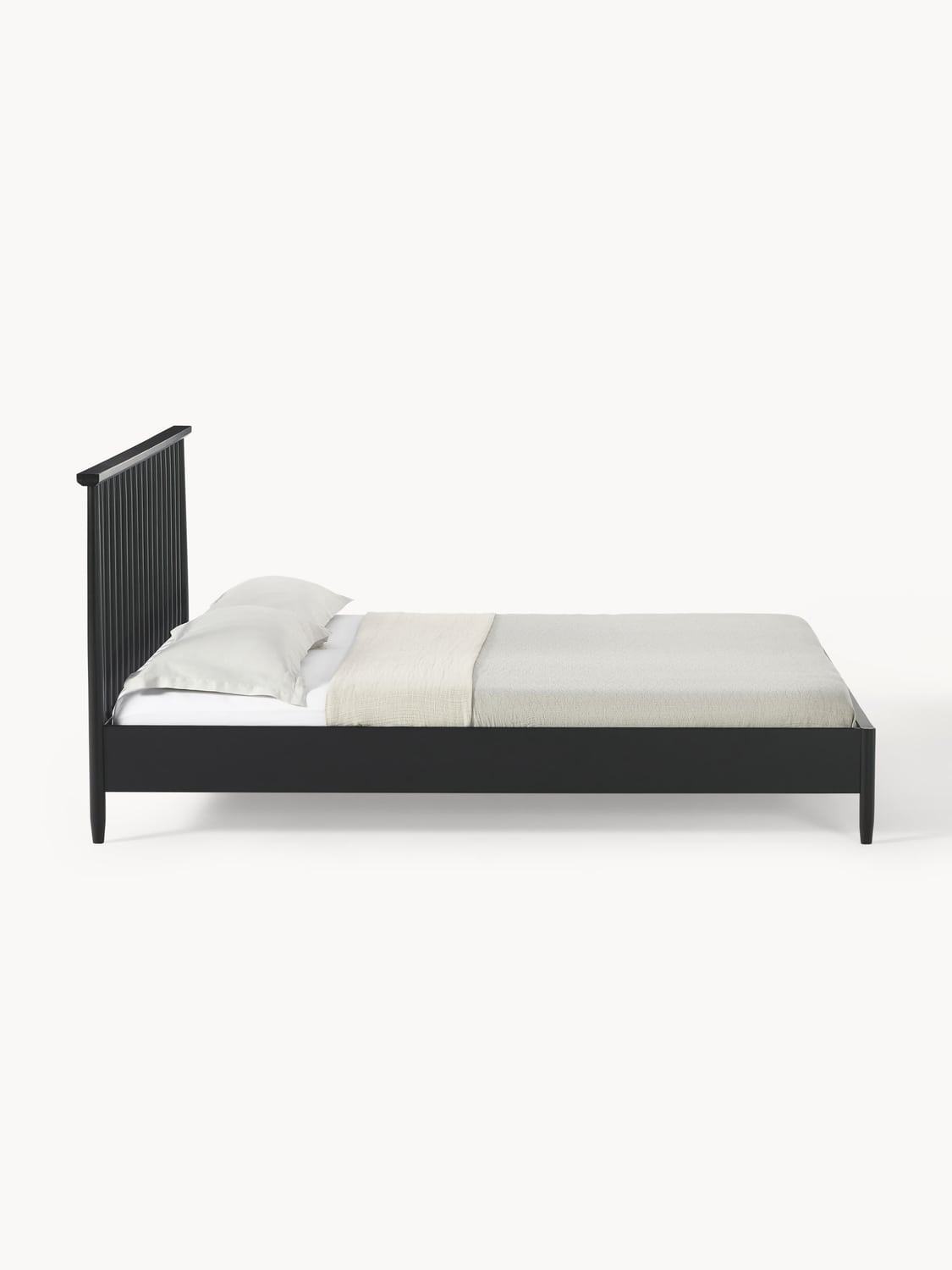 Windsor Wooden Bed with Headboard in Pine — Lilac