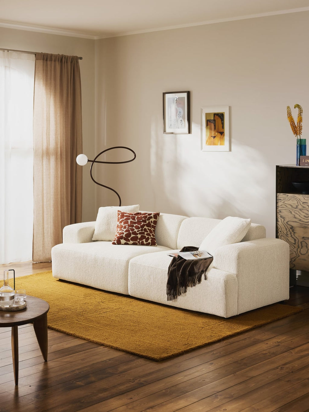 Melva Sofa (3-seater) — Ivory