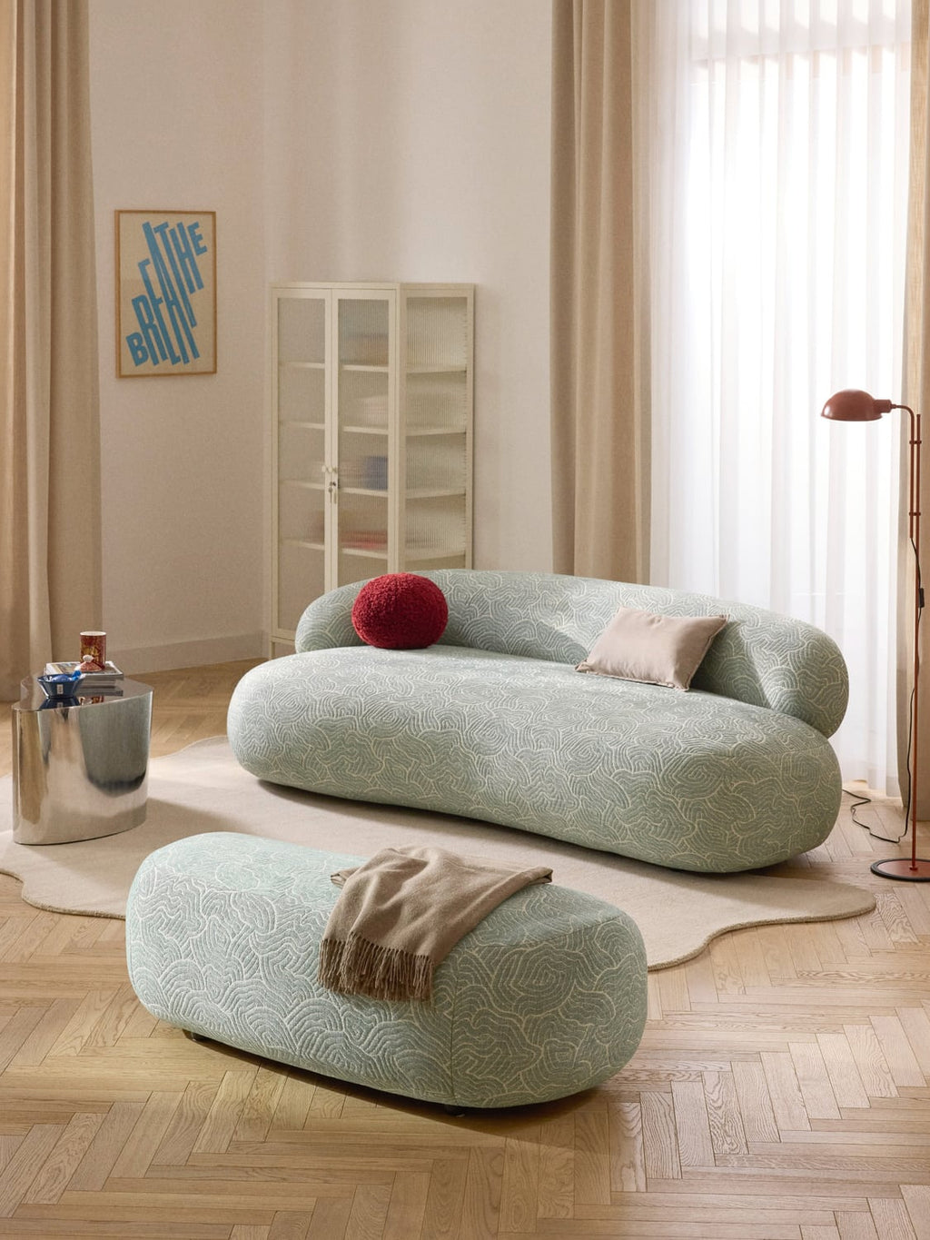 Alba XL Sofa Ottoman — Oatmeal