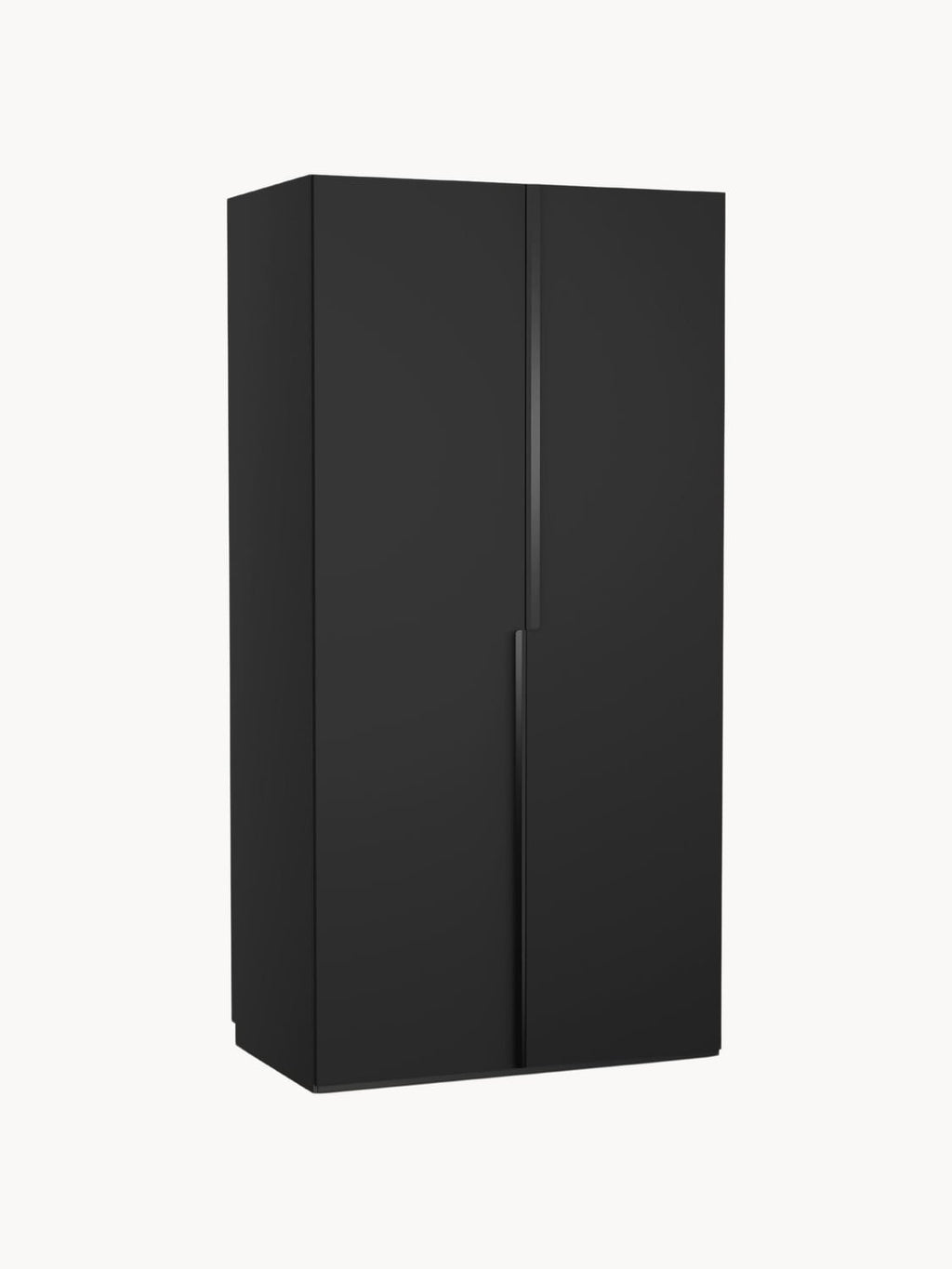 Leon Modular Hinged-Door Wardrobe, 100 cm Width, in various sizes — Charcoal