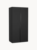 Leon Modular Hinged-Door Wardrobe, 100 cm Width, in various sizes — Charcoal