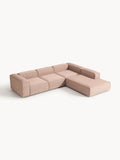 Lennon Modular XL Corner Sofa (4-seater) in Linen Blend — Pink