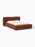 Lennon Bouclé Upholstered Bed — Terracotta