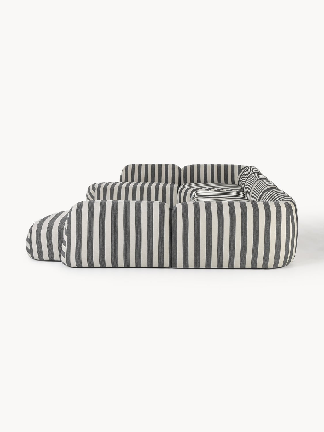 Wolke Modular Striped XL Sofa — Grey