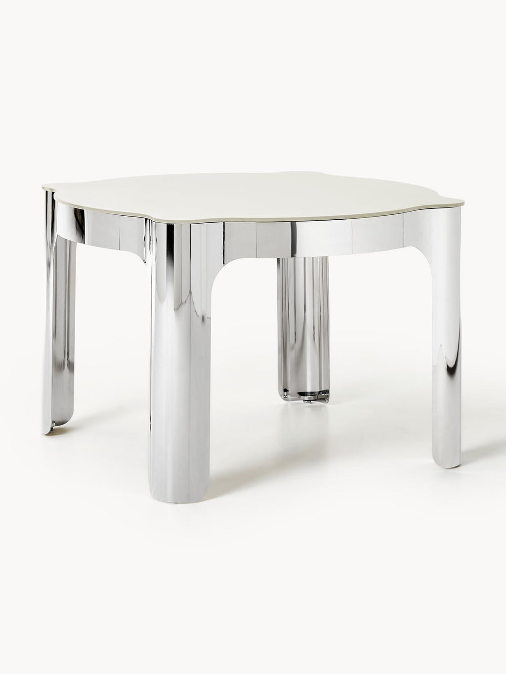 Georgia Round Dining Table with Glass Top, Ø 110 cm
