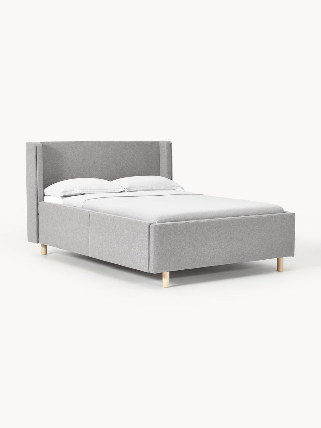 Arche Upholstered Bed with Drawers — Lilac