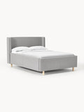 Arche Upholstered Bed with Drawers — Lilac