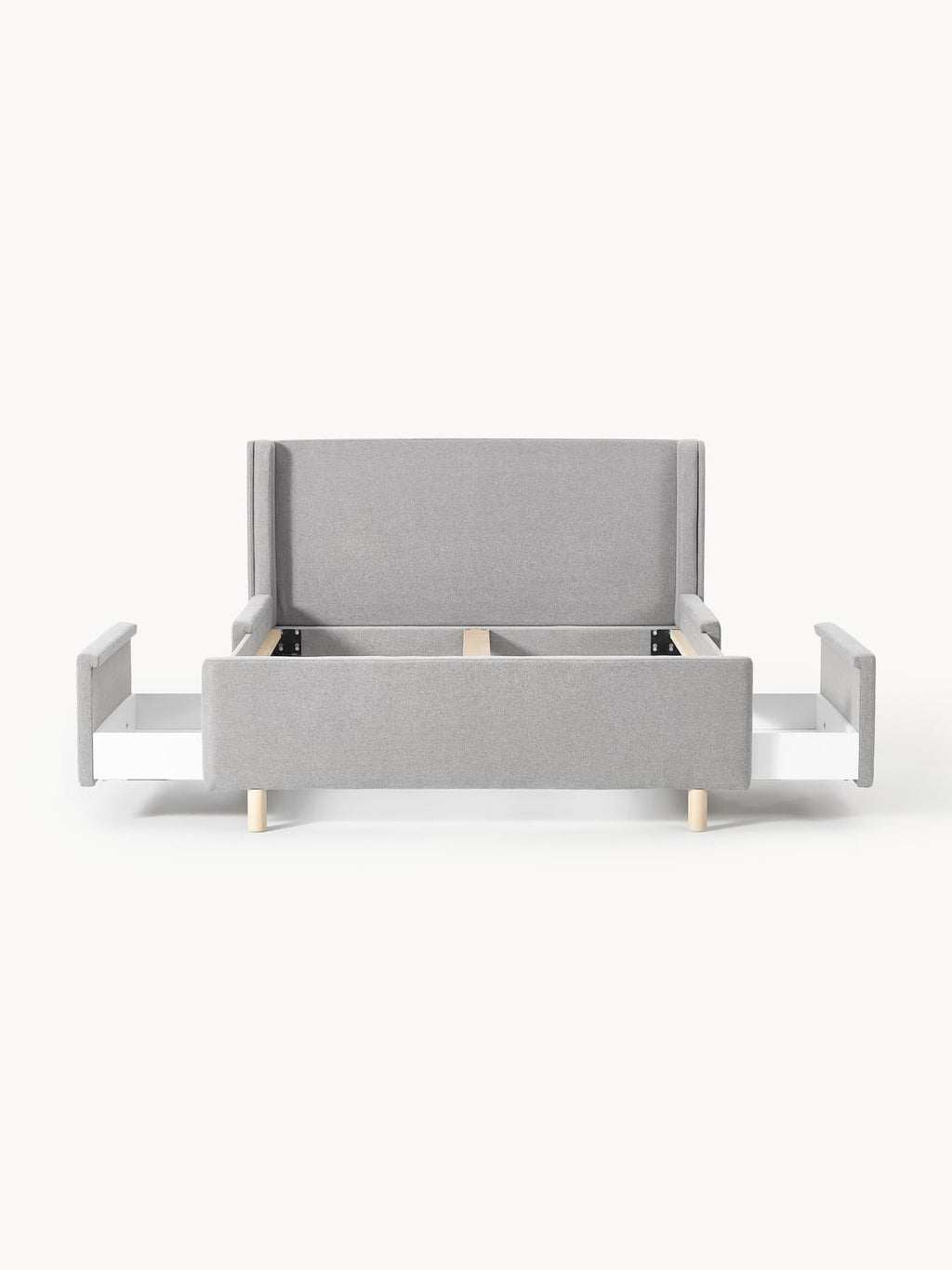 Arche Upholstered Bed with Drawers — Lilac