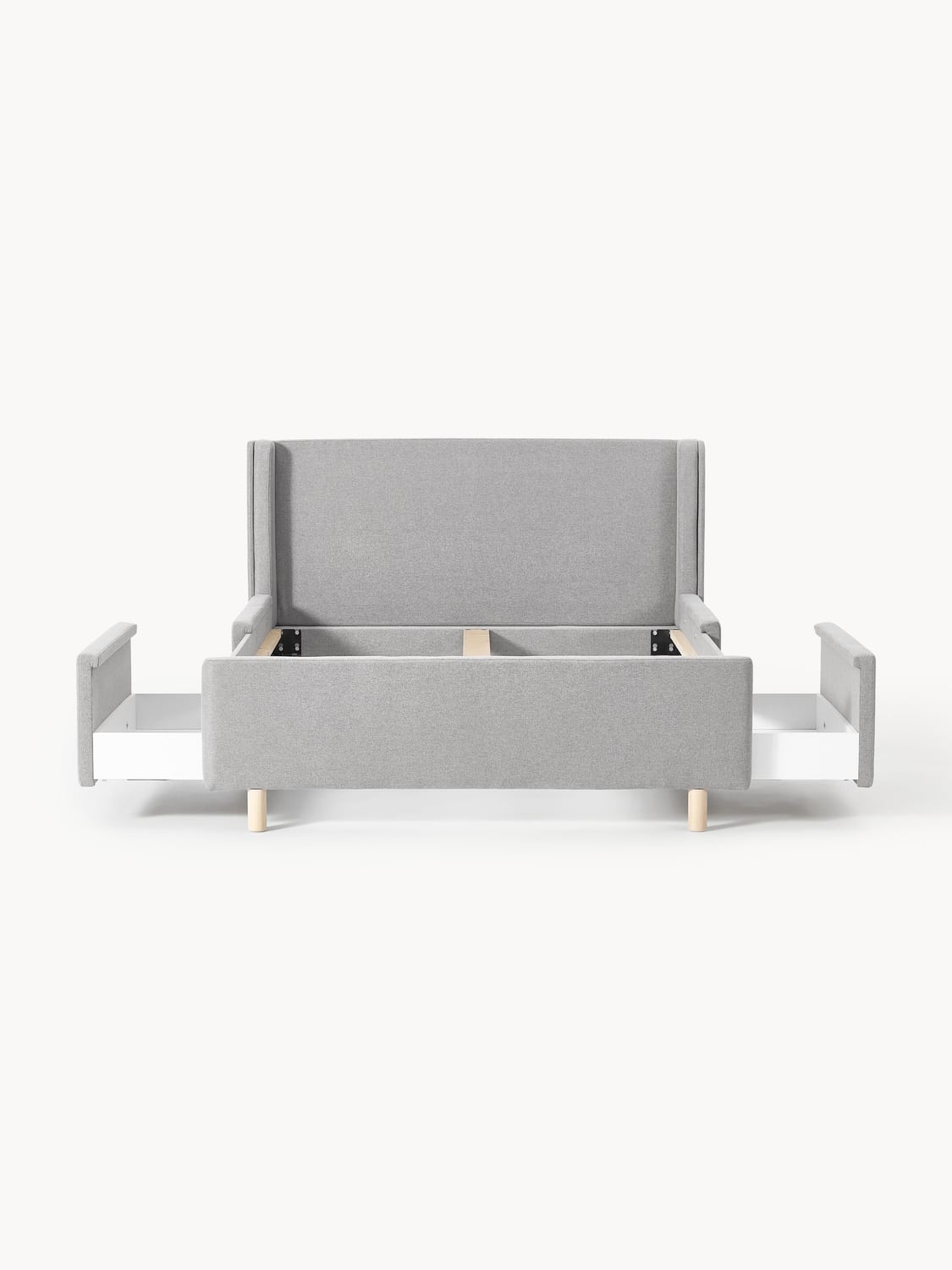 Arche Upholstered Bed with Drawers — Lilac
