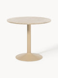 Miley Round Marble-Dining Table, Ø 90 cm — Oatmeal