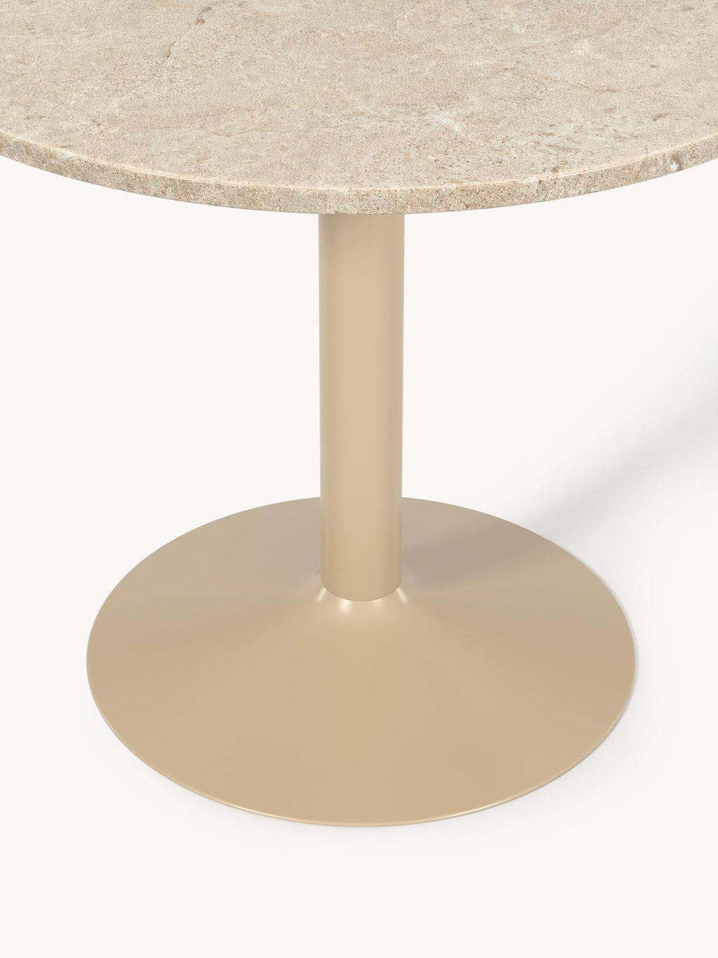Miley Round Marble-Dining Table, Ø 90 cm — Oatmeal